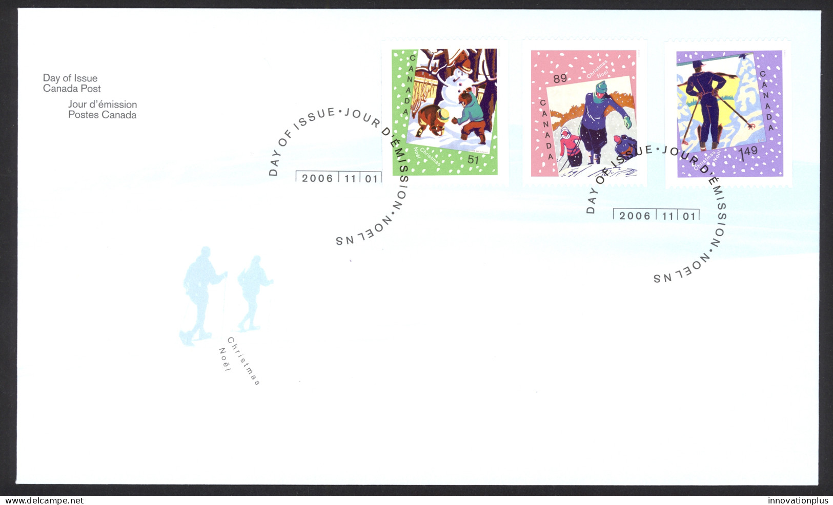 Canada Sc# 2184-2186 FDC Combination 2006 11.01 Christmas - 2001-2010