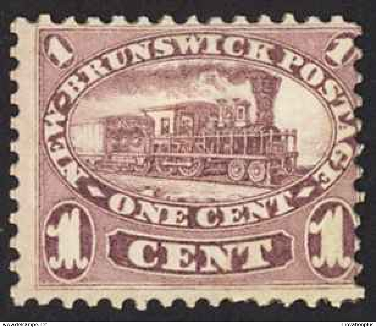 Canada New Brunswick Sc# 6 MH 1860 1c Red Lilac Locomotive - Nuevos