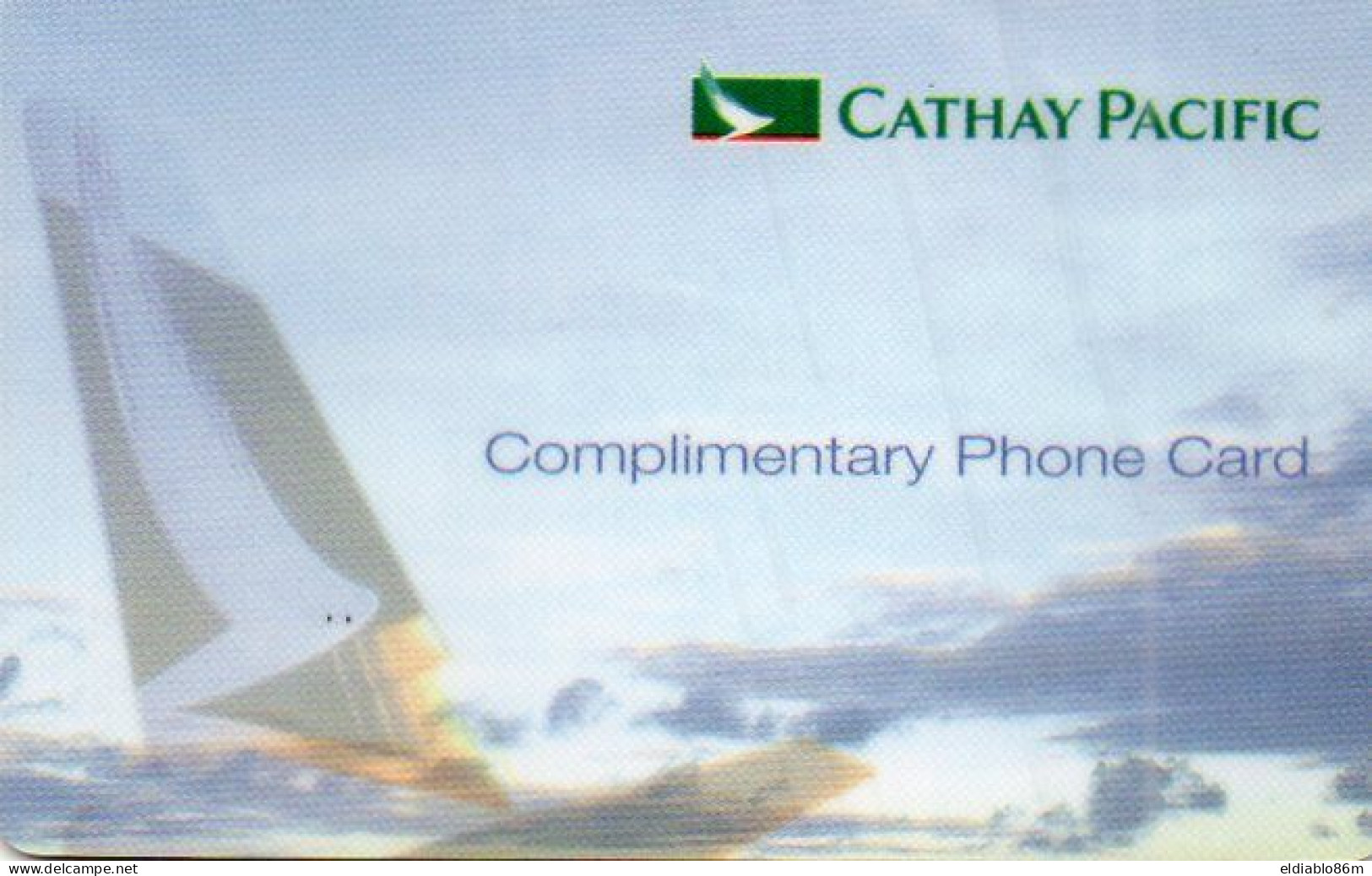 HONG KONG - PREPAID - NEW WORLD TELEPHONE - AIRLINES - CATHAY PACIFIC - COMPLIMENTARY - NOT PERFECT - Hong Kong