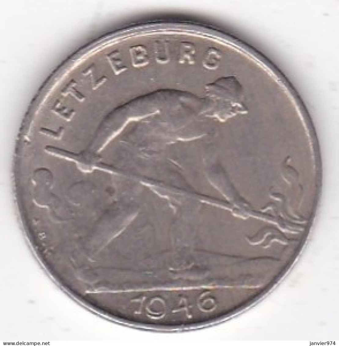 Letzeburg – Luxembourg . 1 Franc 1946, Charlotte, En Cupronickel, KM# 46.1 - Luxembourg