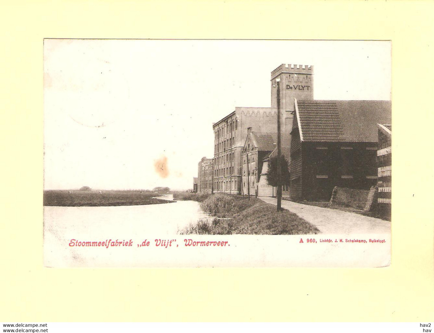 Wormerveer Stoommeelfabriek De Vlijt 1907 RY45292 - Wormerveer