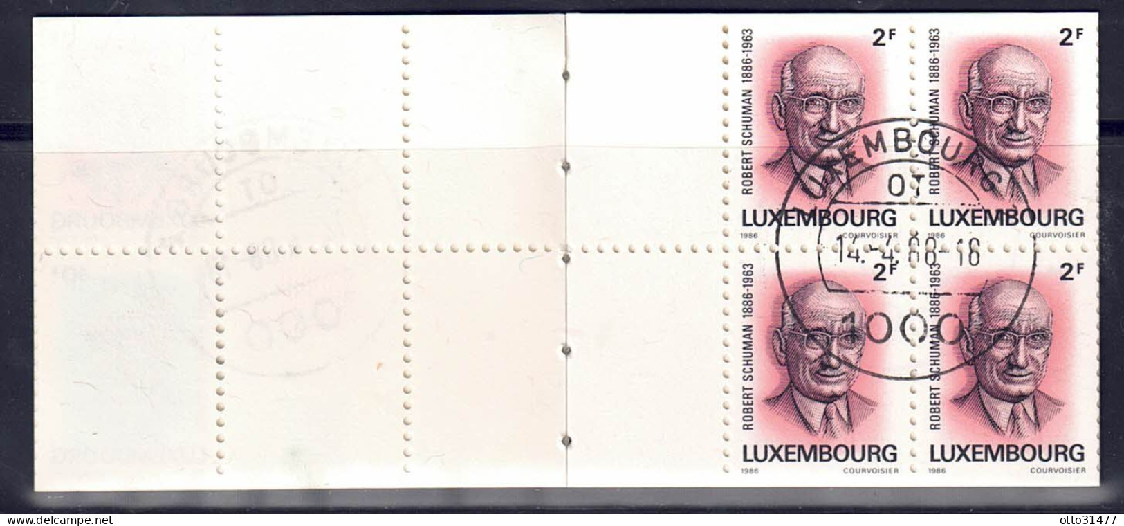 Luxemburg 1986 - Robert Schuman, MH 1 (1156 - 1157), Gestempelt / Used - Used Stamps