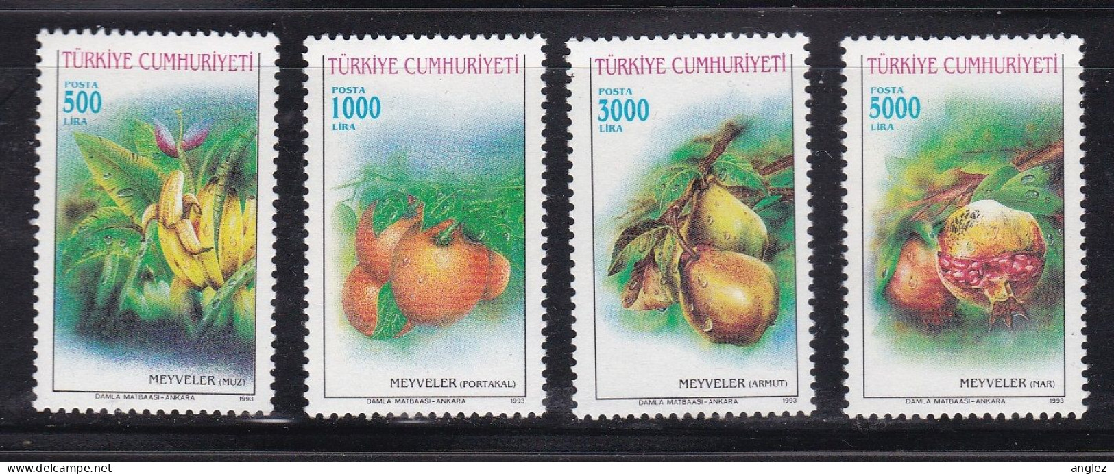 Turkey - 1993 Fruits - 4v MNH - Nuevos