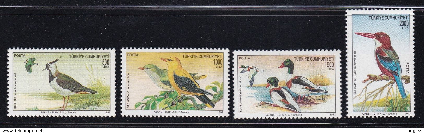 Turkey - 1992 Birds World Environment Day - 4v MNH - Unused Stamps