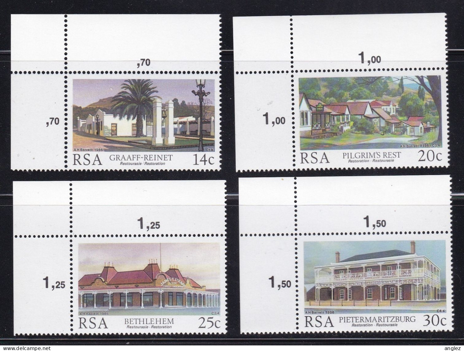 South Africa - 1986 Restoration Of Historic Buildings 4v MNH - Ungebraucht