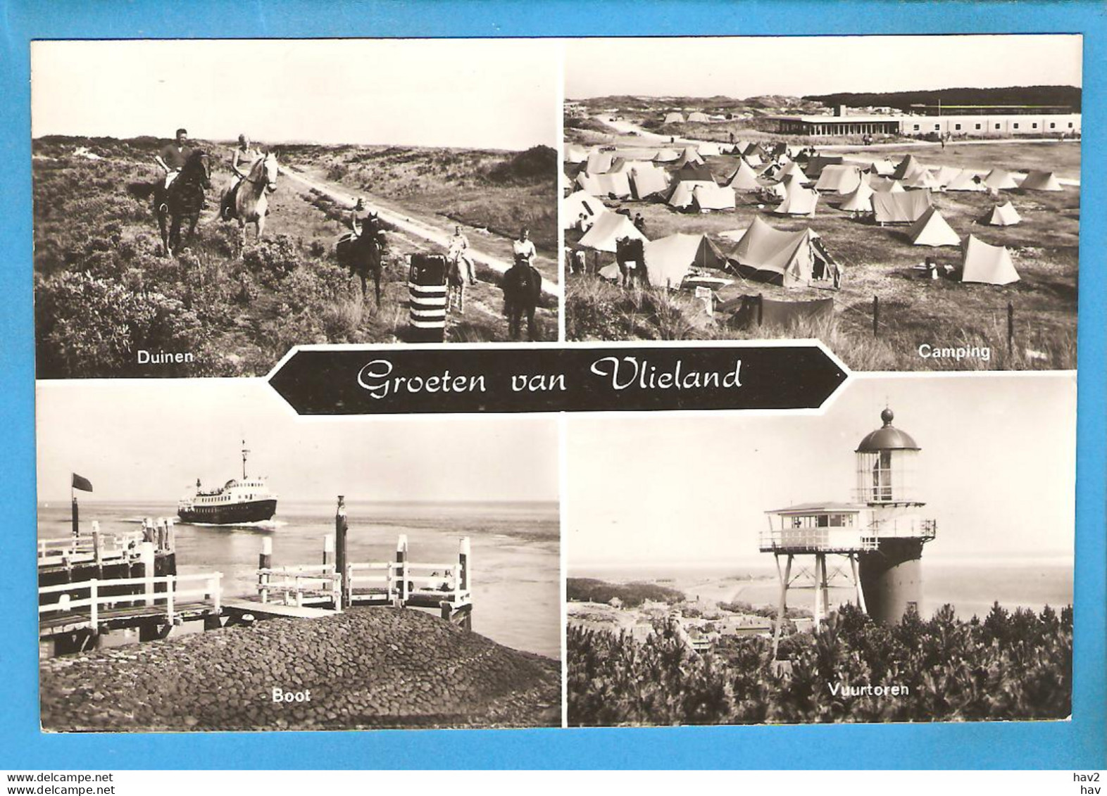 Vlieland Groeten Uit 4-luik Oa Vuurtoren RY51528 - Vlieland