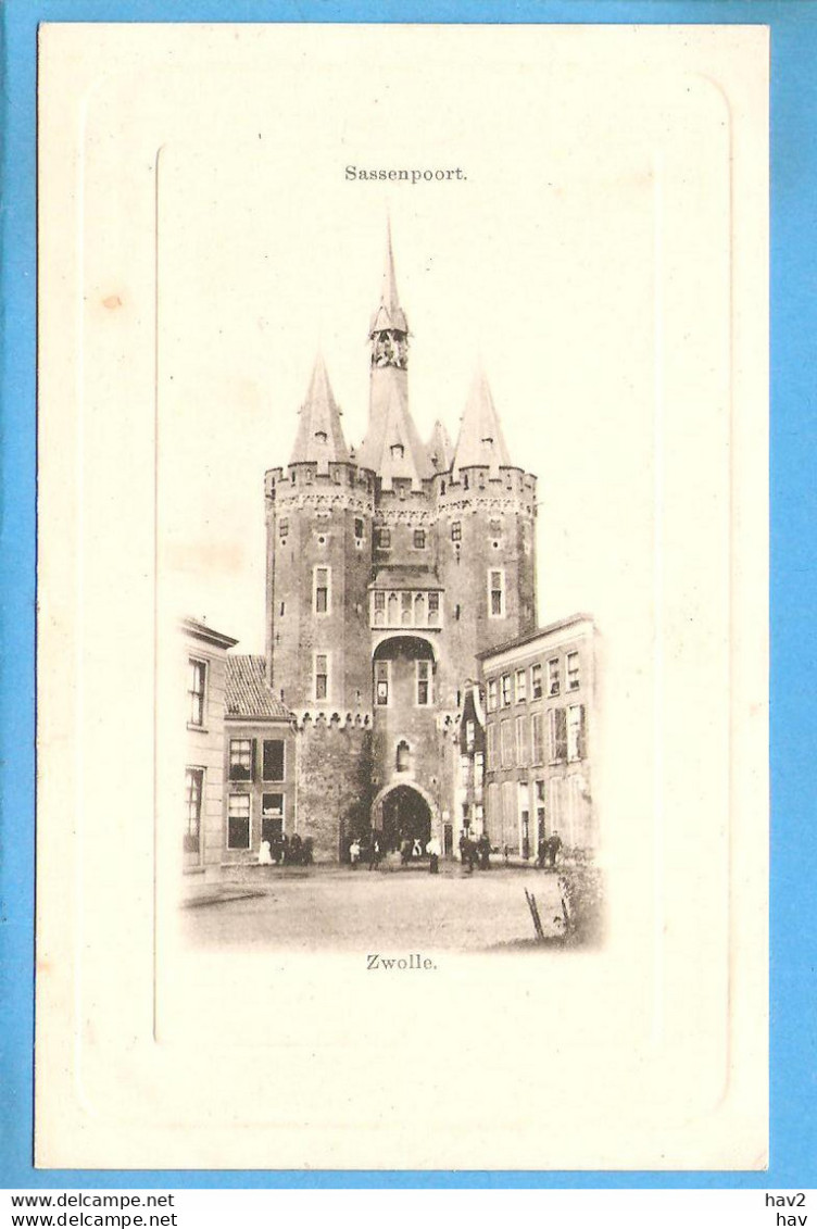 Zwolle Sassenpoort In Relief Voor 1905 RY54102 - Zwolle