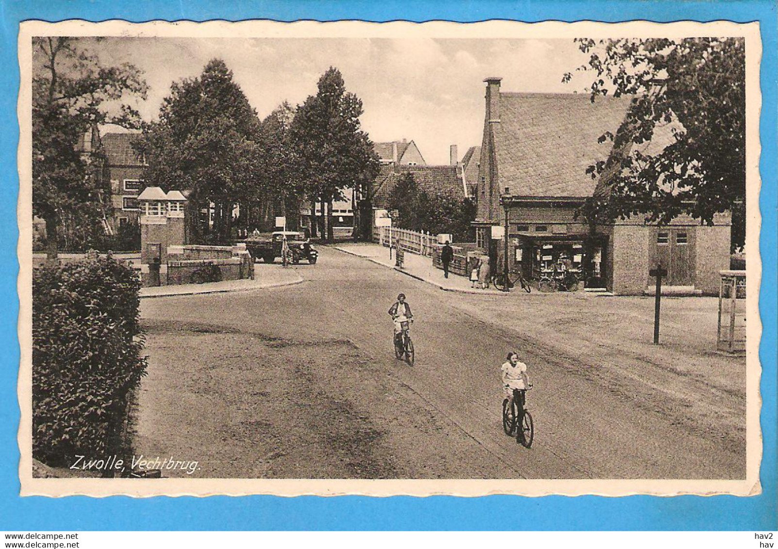 Zwolle Vechtbrug Met Winkel Op Hoek 1942 RY51570 - Zwolle