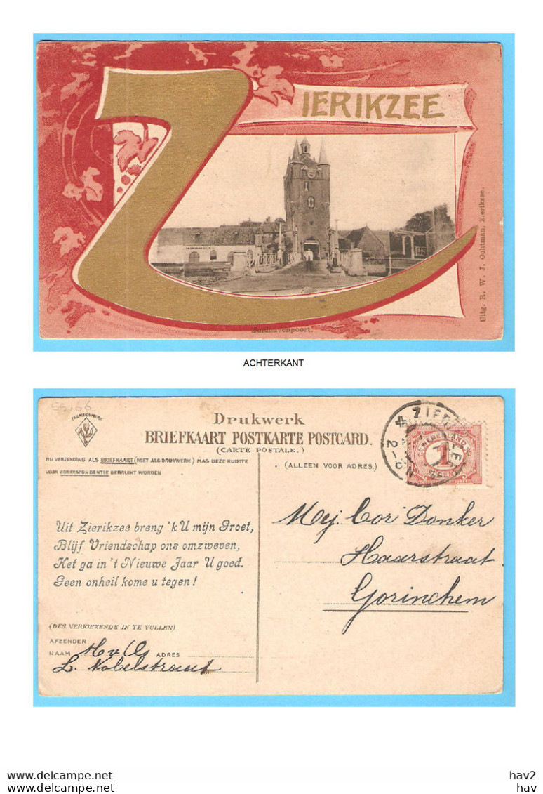 Zierikzee Letterkaart Gedichtje Tulp RY55166 - Zierikzee