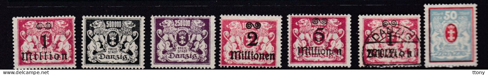 28 Timbres  Dont 2 Flugpost  Ect  Danzig  Dantzig  Oblitérés Et Neufs *  Gomme Altérée - Sonstige & Ohne Zuordnung