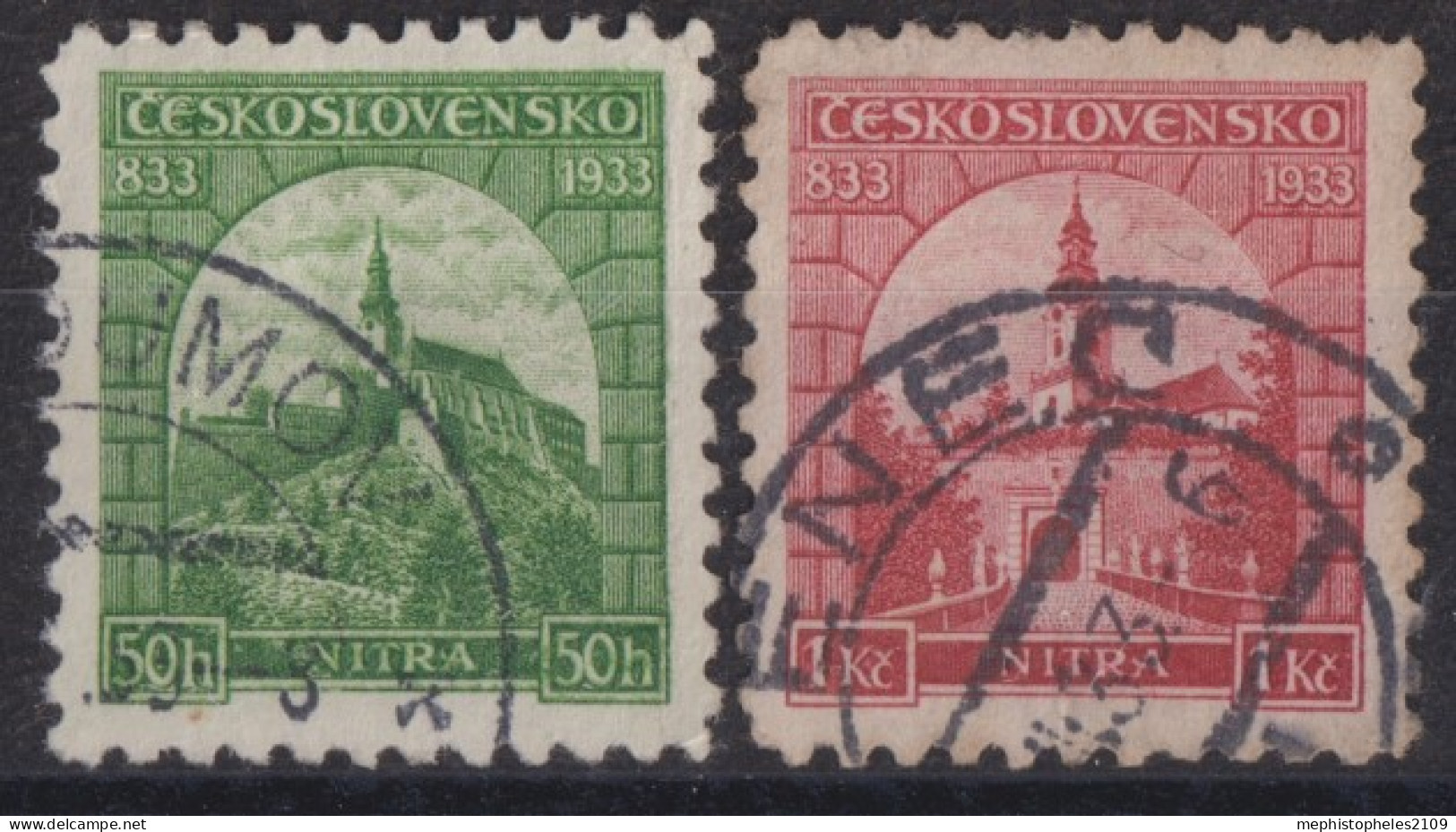 CZECHOSLOVAKIA 1933 - Canceled - Sc# 192, 193 - Gebraucht