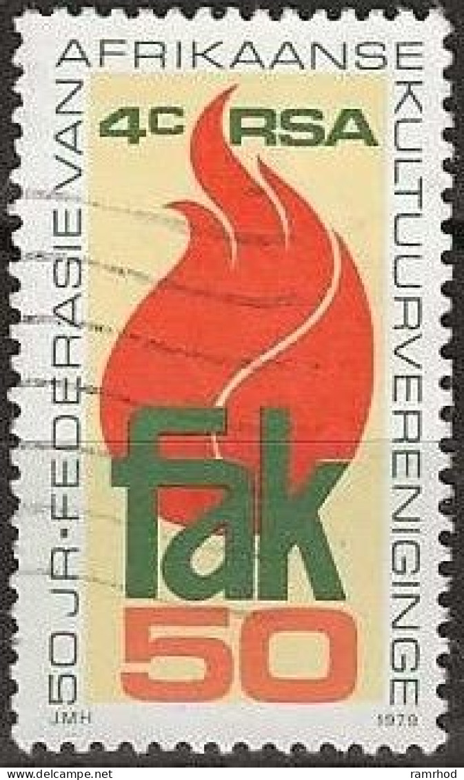 SOUTH AFRICA 1979 50th Anniversary Of FAK (Federation Of Afrikaans Cultural Societies) - 4c FAK Emblem FU - Oblitérés