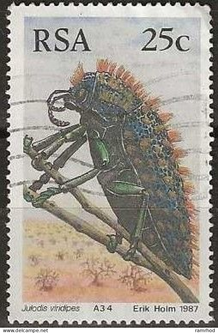 SOUTH AFRICA 1987 South African Beetles - 25c. - Julodis Viridipes FU - Used Stamps