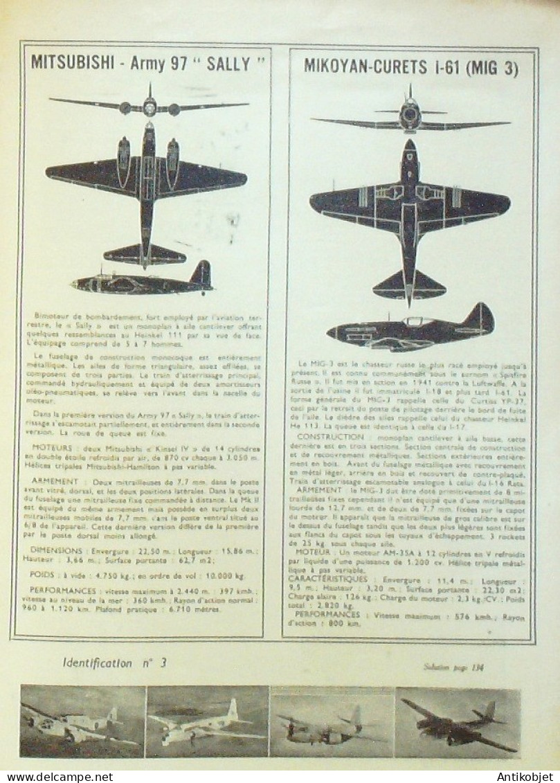 Pilote 1946 n° 7 Auster IV Hurribomber Grumman Tigercat F7F Mitsubishi Army 97 Sally