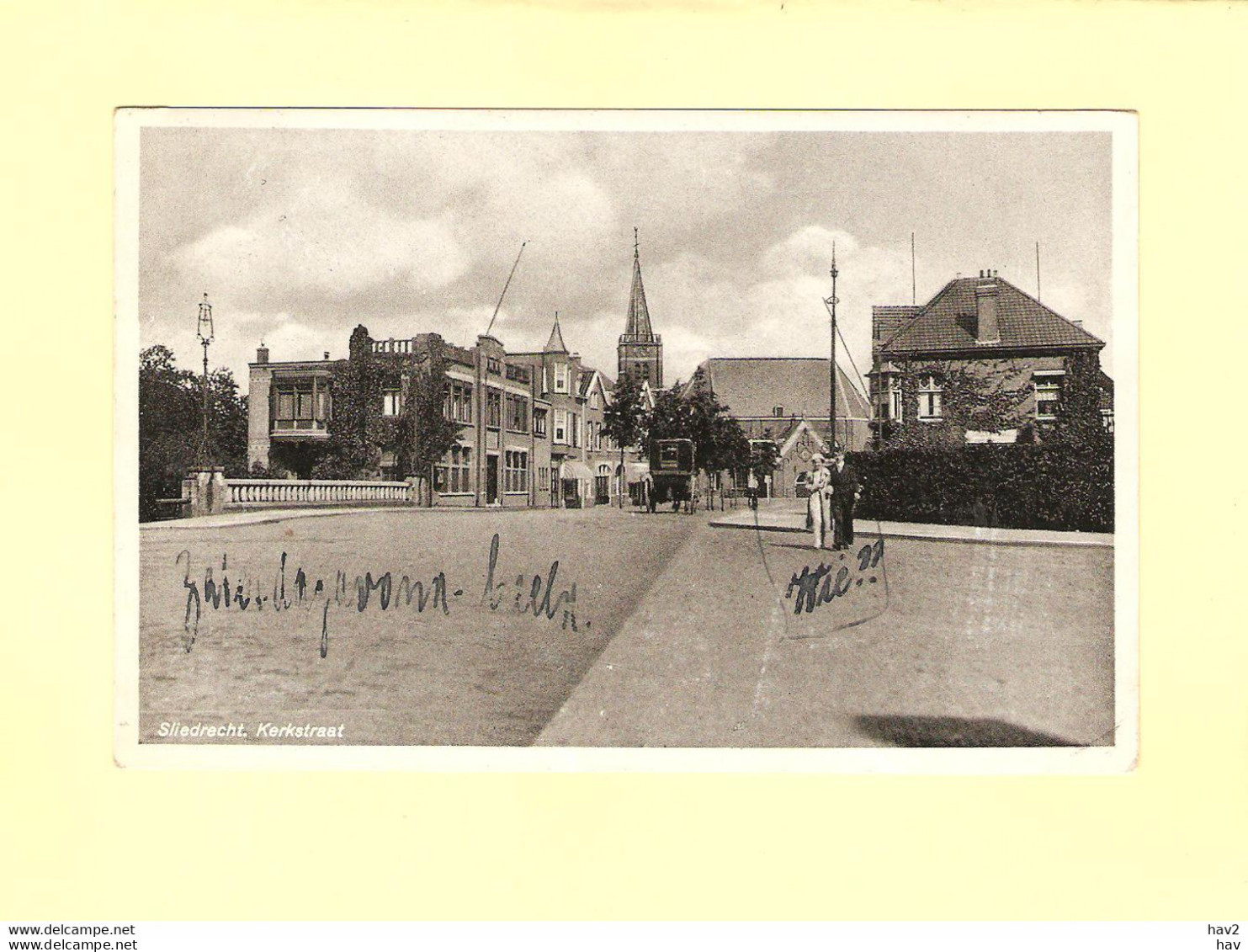 Sliedrecht Kerkstraat Brug 1936 ST192 - Sliedrecht