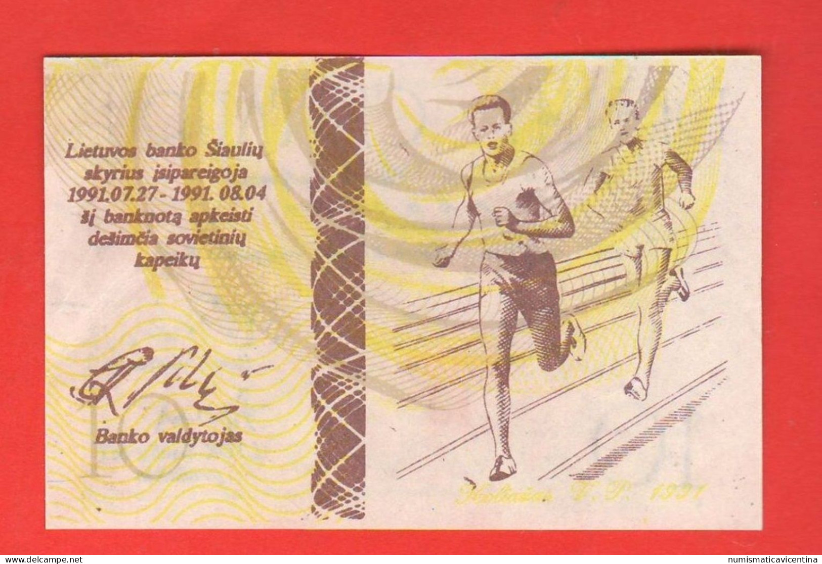 Lituania 10 Litaru 1991 Lithuania Lituanie Olympic Games - Lituanie