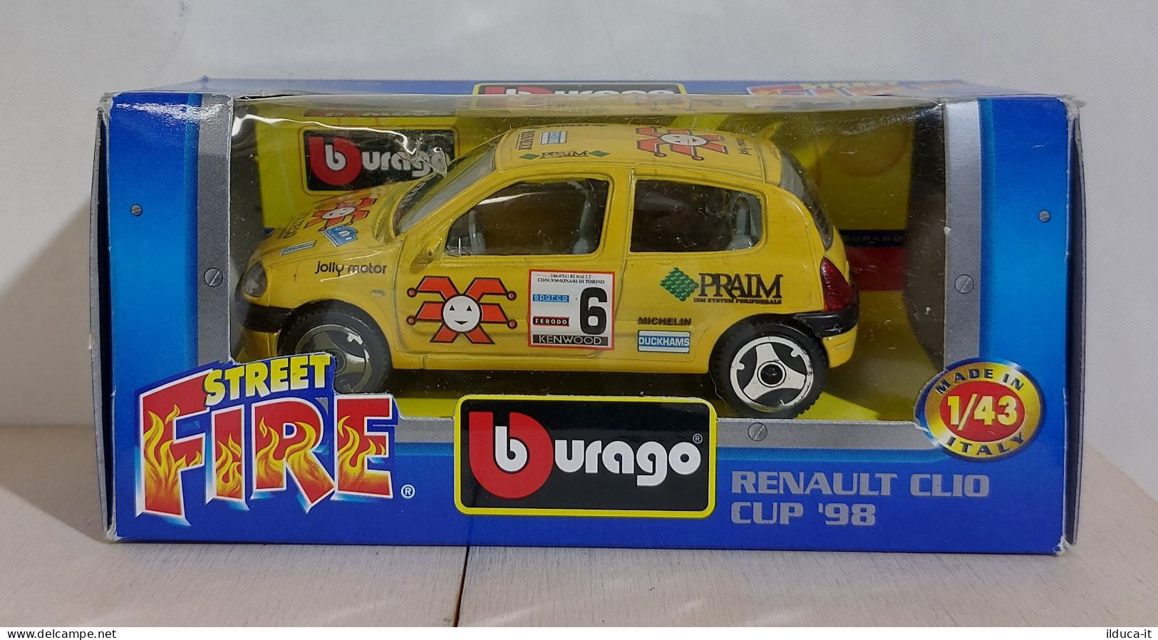 I116142 BURAGO 1/43 Serie Street Fire - Renault Clio Cup '98 - Box - Burago