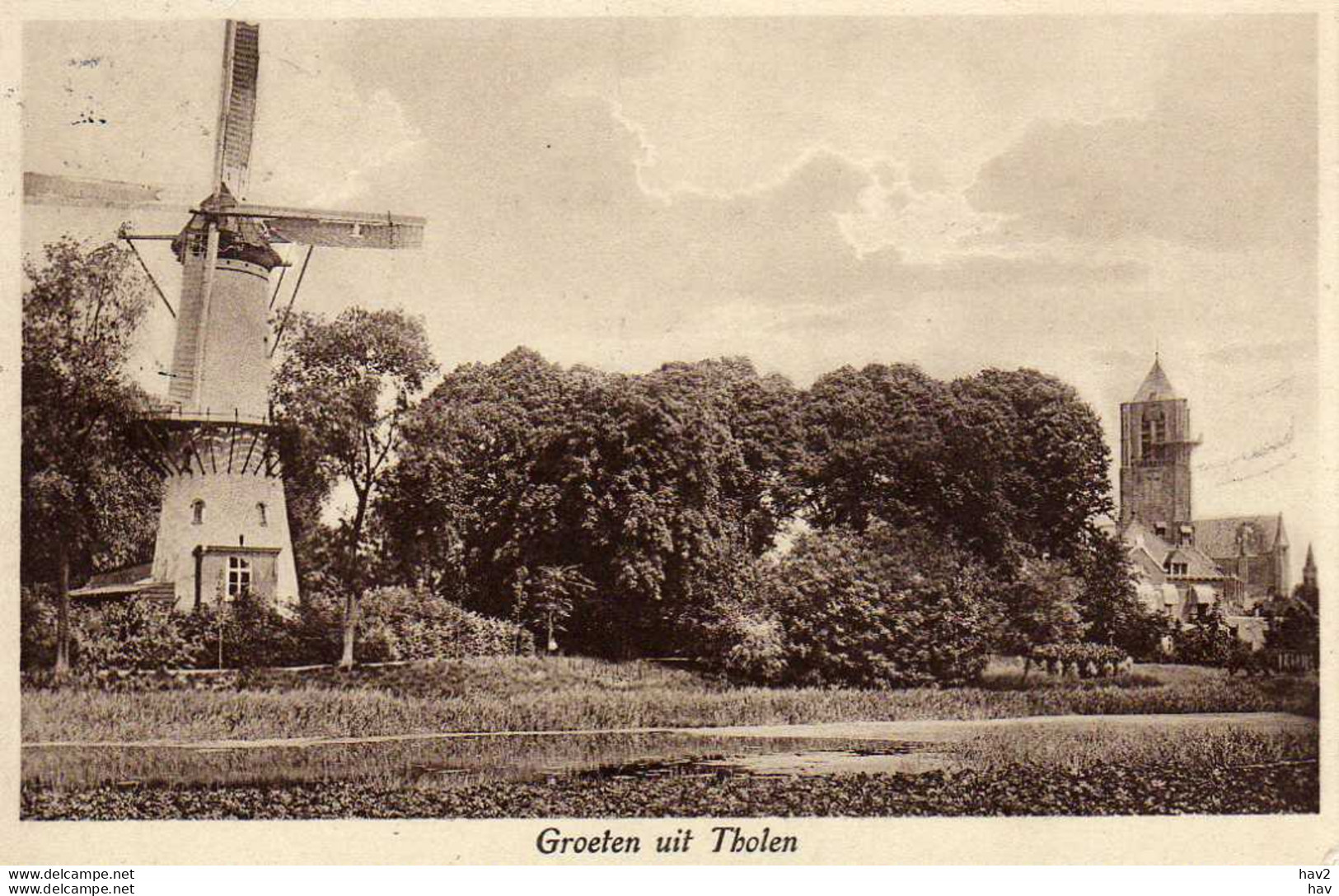 Tholen Molen Kerk 4687 - Tholen