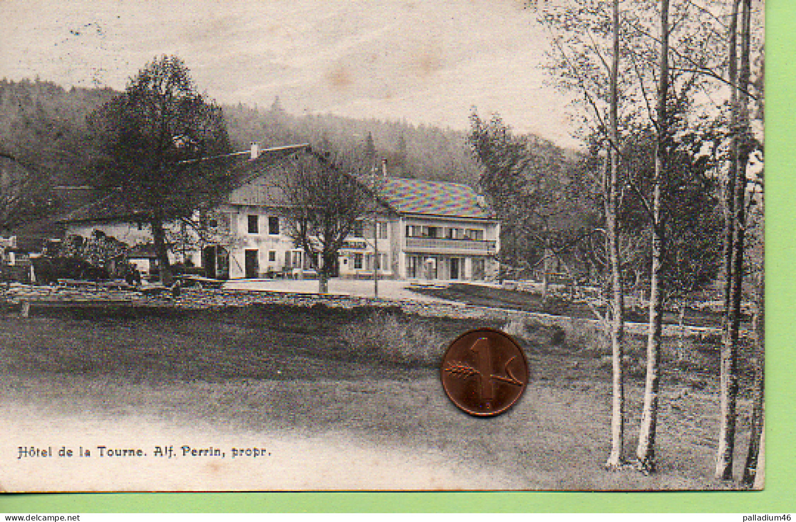 NEUCHATEL - Hôtel De La Tourne - Alf. Perrin, Propr. - Ed. Huther, Colombier - Circulé Le 06.06.1915 - Colombier