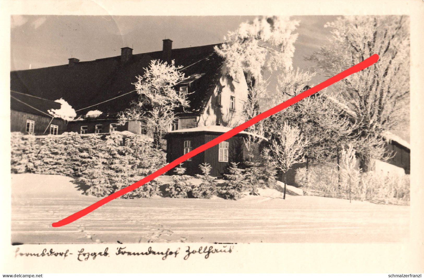 AK Hermsdorf Erzgebirge Fremdenhof Zollhaus Winter A Frauenstein Rehefeld Holzhau Bienenmühle Nassau Reichenau Altenberg - Holzhau