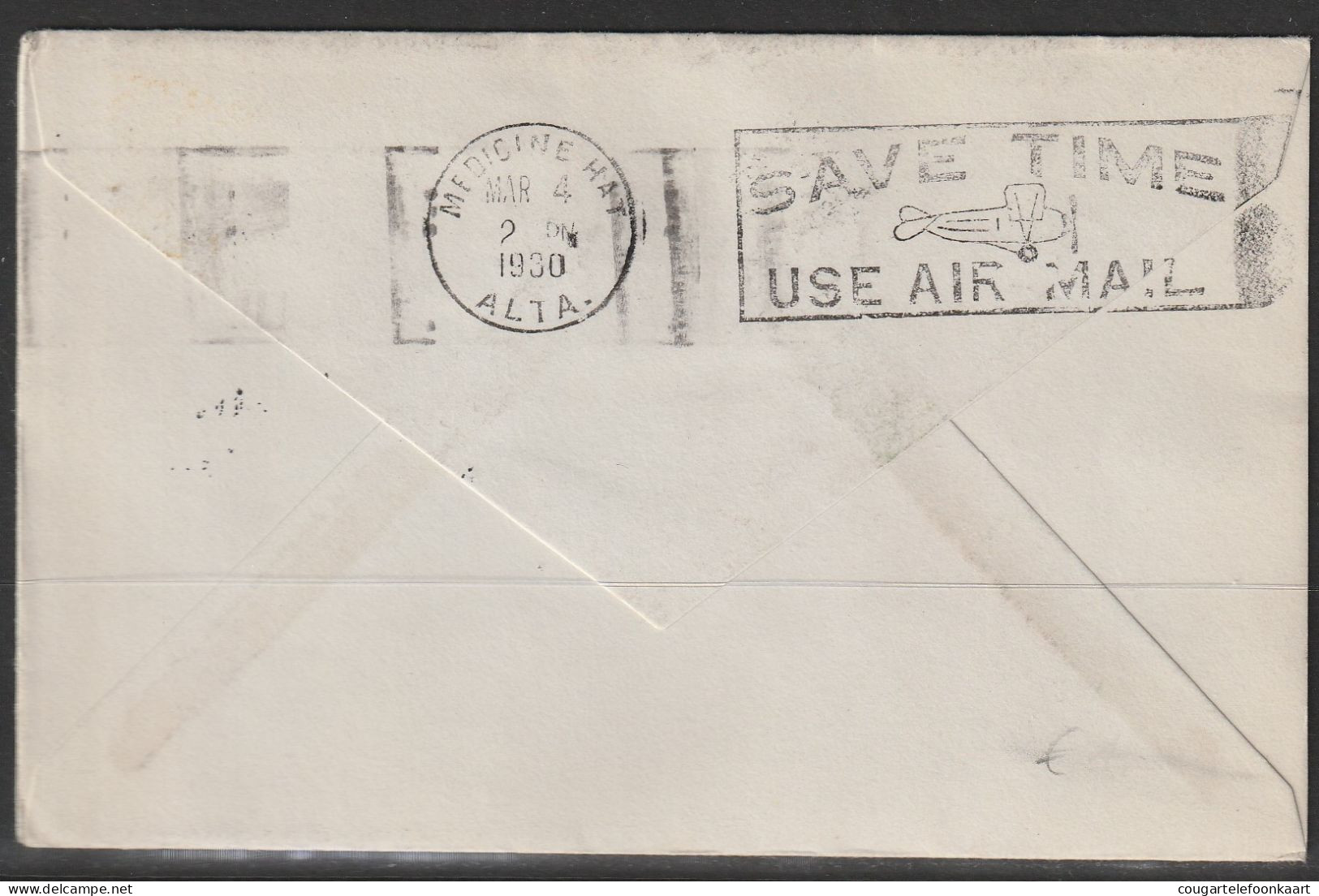 1930, First Flight Cover, Wiinipeg-Medicine Hat - First Flight Covers