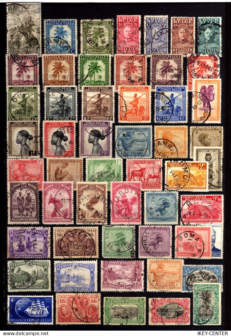 796-LOT Of USED STAMPS From BELGIAN CONGO.LOTE De Sellos USADOS De CONGO BELGA.Timbres Obliteres De CONGO BELGE - Sammlungen