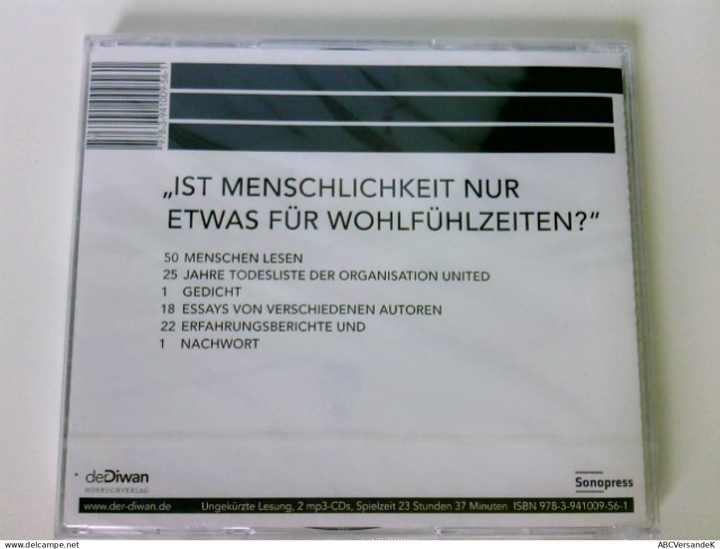 Todesursache: Flucht: Eine Unvollständige Liste: Eine Unvollständige Liste, Lesung. 2 Mp3 CDs - CDs