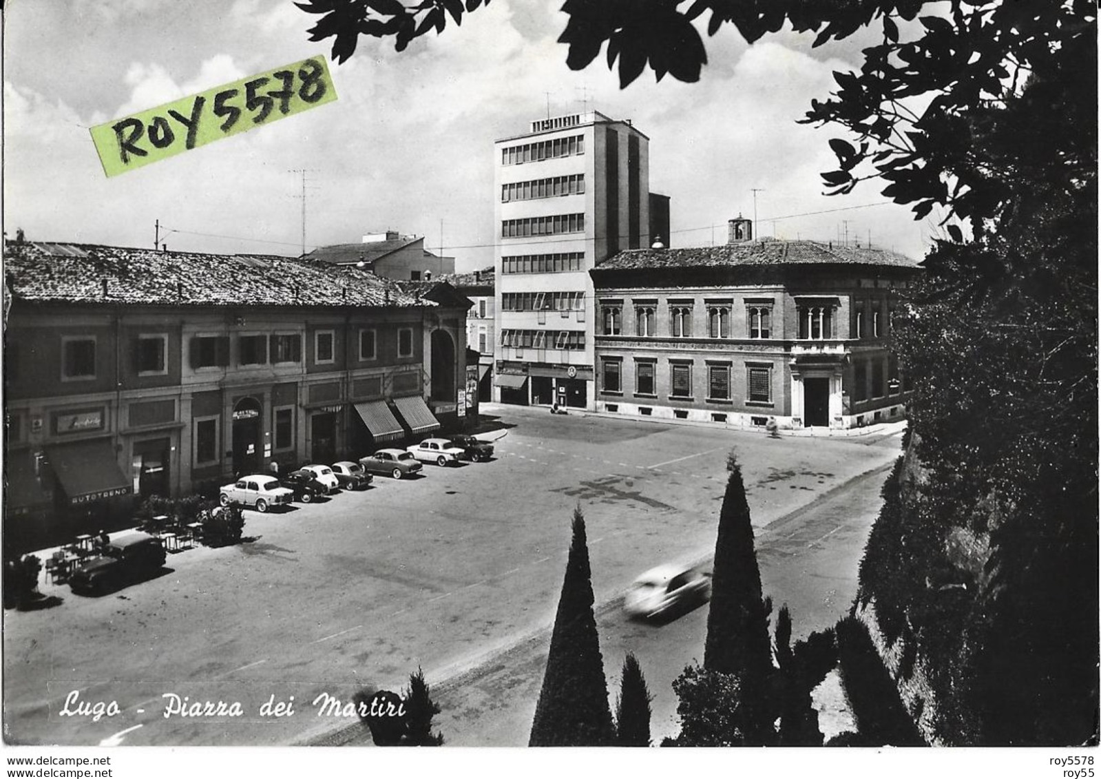 Emilia Romagna-ravenna-lugo Piazza Dei Martiri Animata Veduta Anni 50 60 - Otros & Sin Clasificación