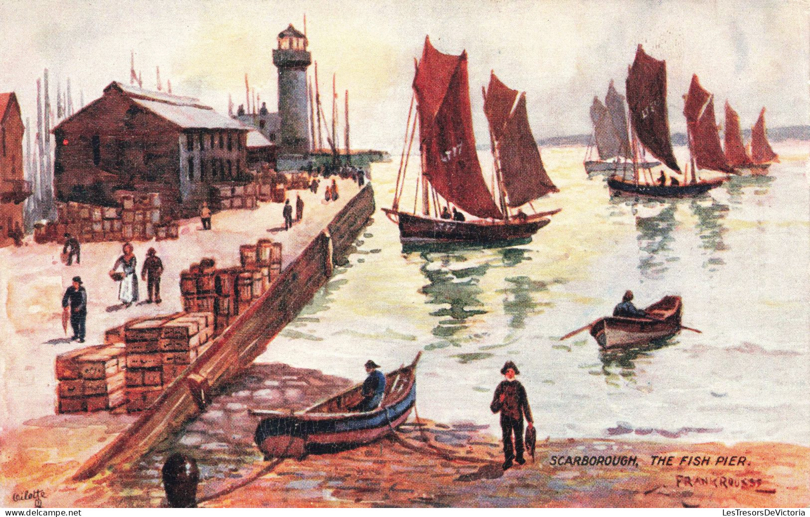 ROYAUME UNI - Scarborough - The Fish Pier  - Colorisé - Carte Postale Ancienne - Scarborough