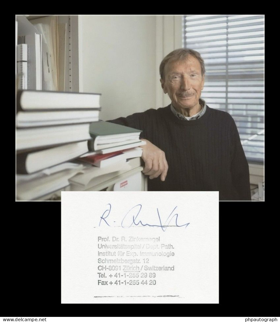 Rolf M. Zinkernagel - Experimental Immunologist - Signed Card - Nobel Prize - Erfinder Und Wissenschaftler