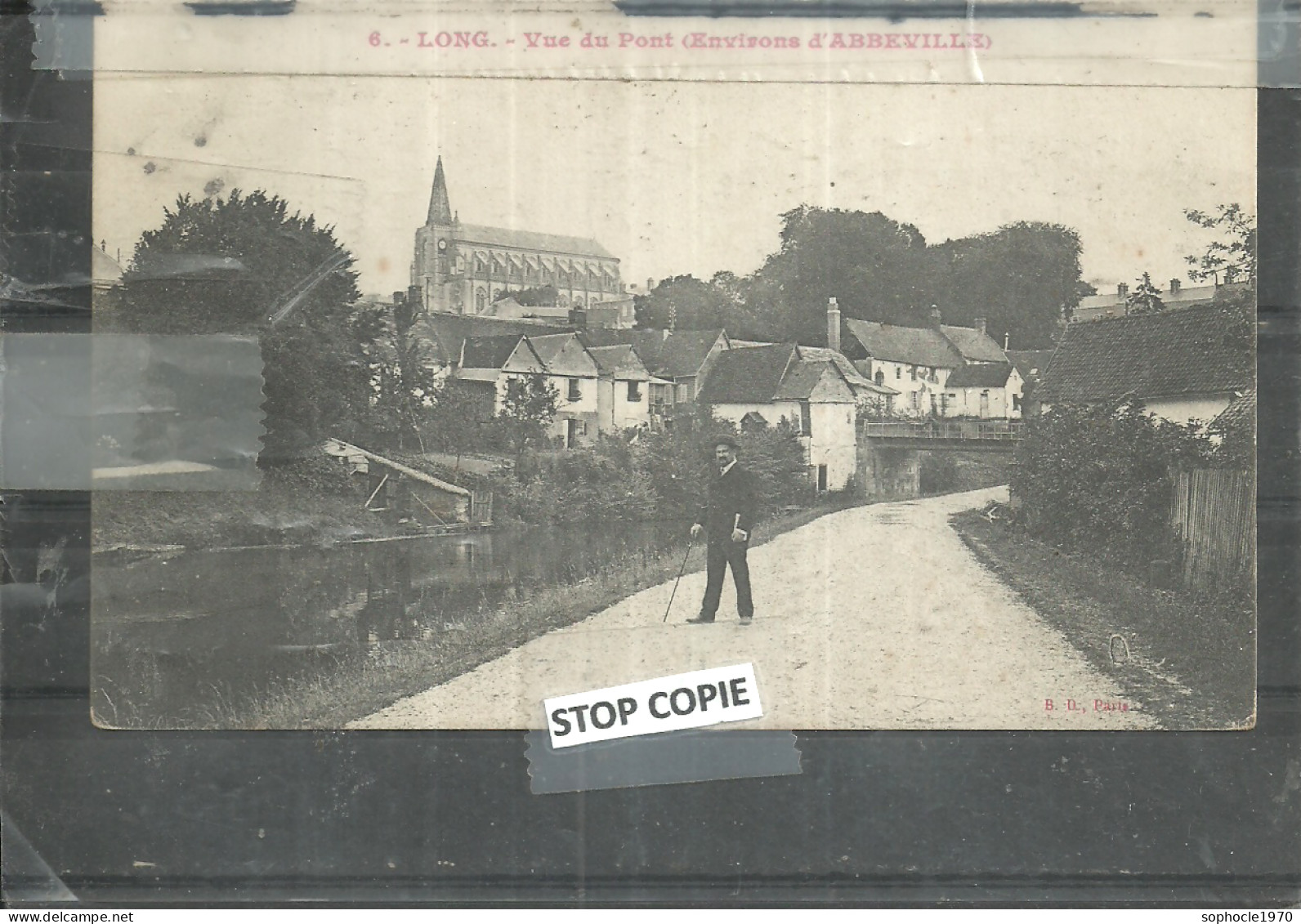 08-2023 - AIR150/1388 - SOMME - 80 - LONG Près AILLY LE HAUT CLOCHER -600 Hab - Légende Rouge - Vue Du Pont - Ailly Le Haut Clocher