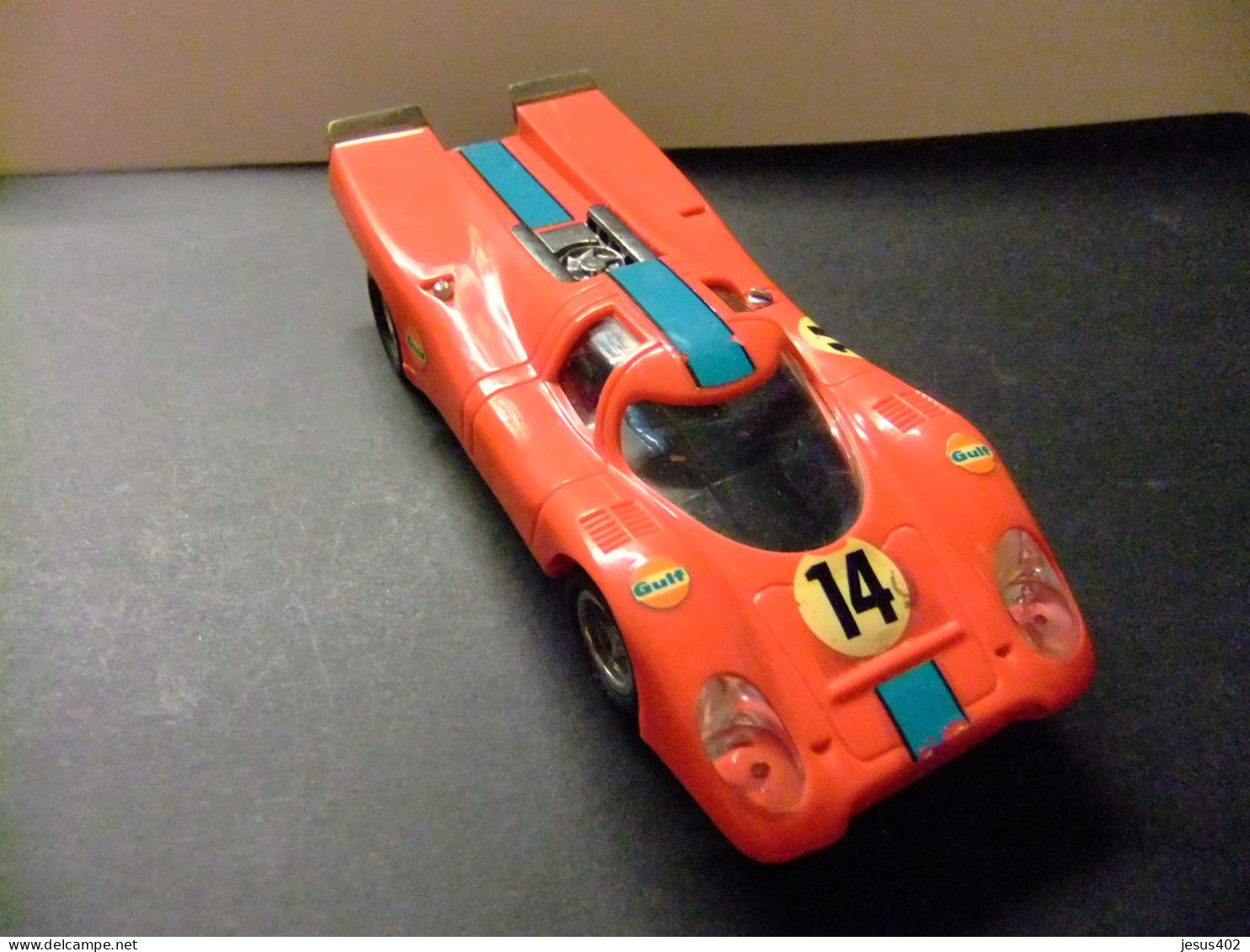 COCHE SCALEXTRIC EXIN PORSCHE 917 ROJO 14 REF.C46 FABRICADO EN ESPAÑA 1972 - Circuitos Automóviles