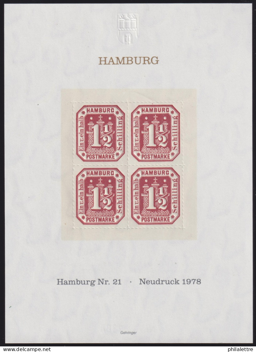 ALLEMAGNE / HAMBURG - Mi.21 1978 NEUDRUCK (Nordposta 81) - Nr.1864 - Hambourg