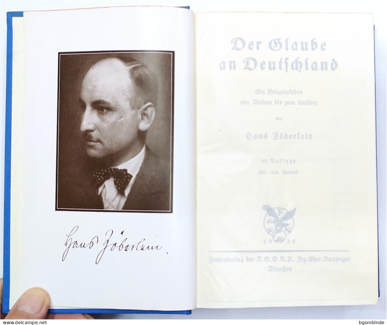 1935 - Hans Zöberlein - Der Glaube An Deutschland - / 890 S. - 13x19,5x3,8cm - 5. Zeit Der Weltkriege