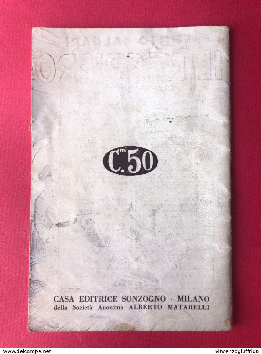 Libro RACCONTI Di AVVENTURE DI SALGARI N.29 - IL NEGRIERO - Sonzogno 1935* - Klassiekers