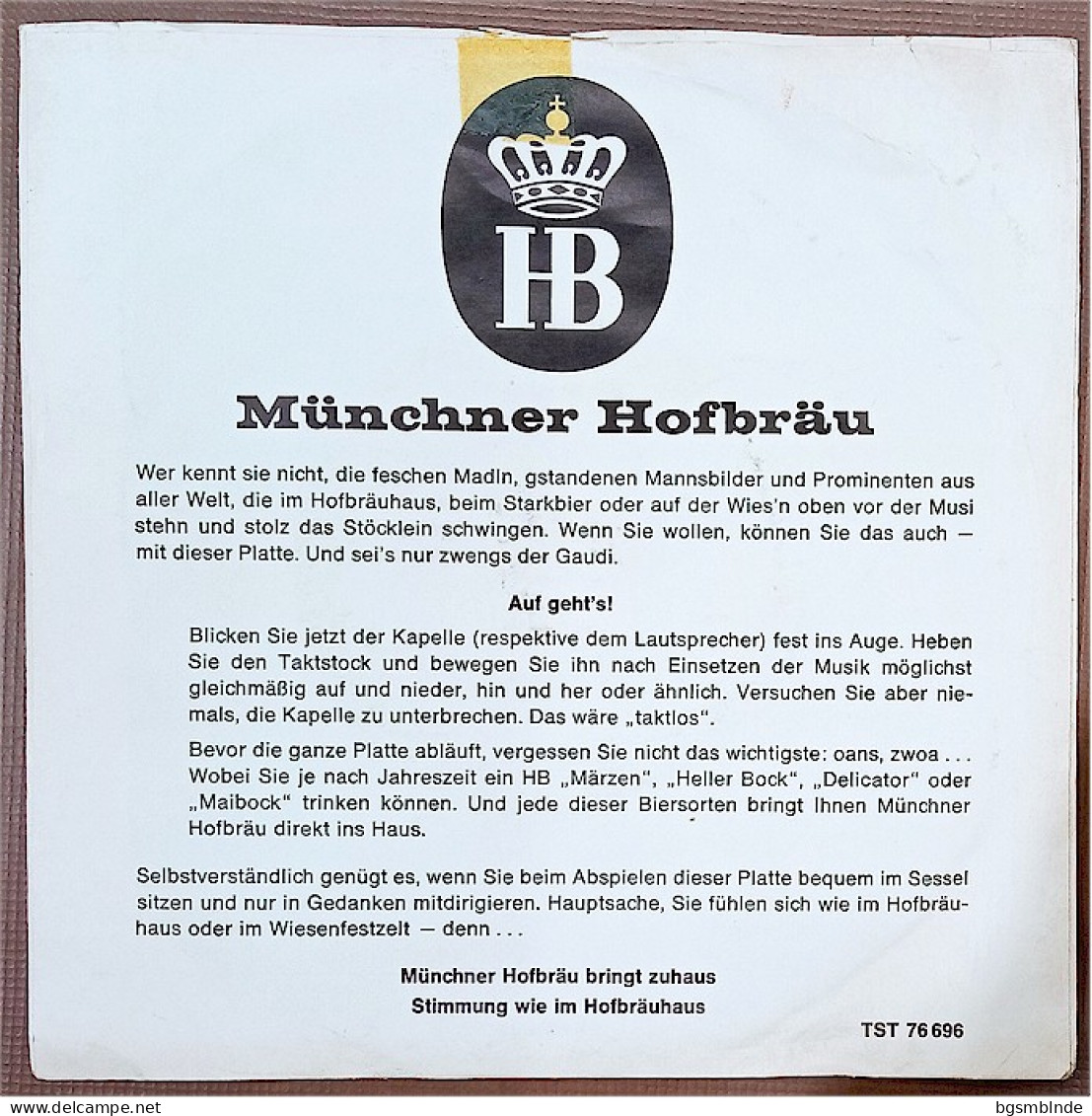 Vinyl 175 - In München Steht Ein Hofbräuhaus / Bayrischer Defiliermarsch - Autres - Musique Allemande