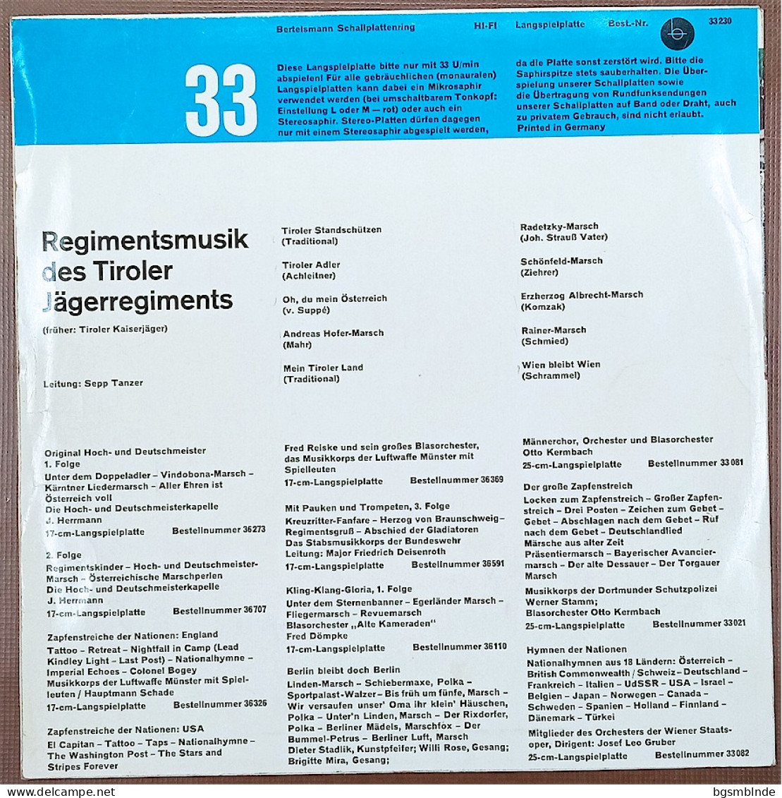 Regimentsmusik Des Tiroler Jägerregiments - Other - German Music