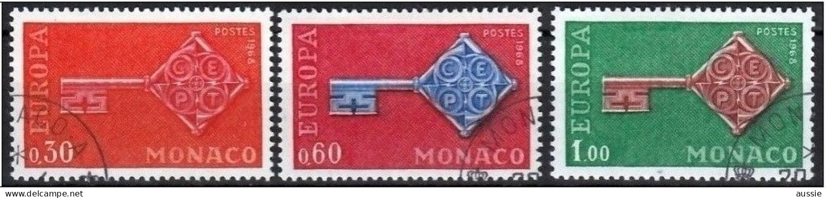 Cept 1968 Monaco Yvertnr. 749-51 (°) Used Cote 3,20 Euro - 1968