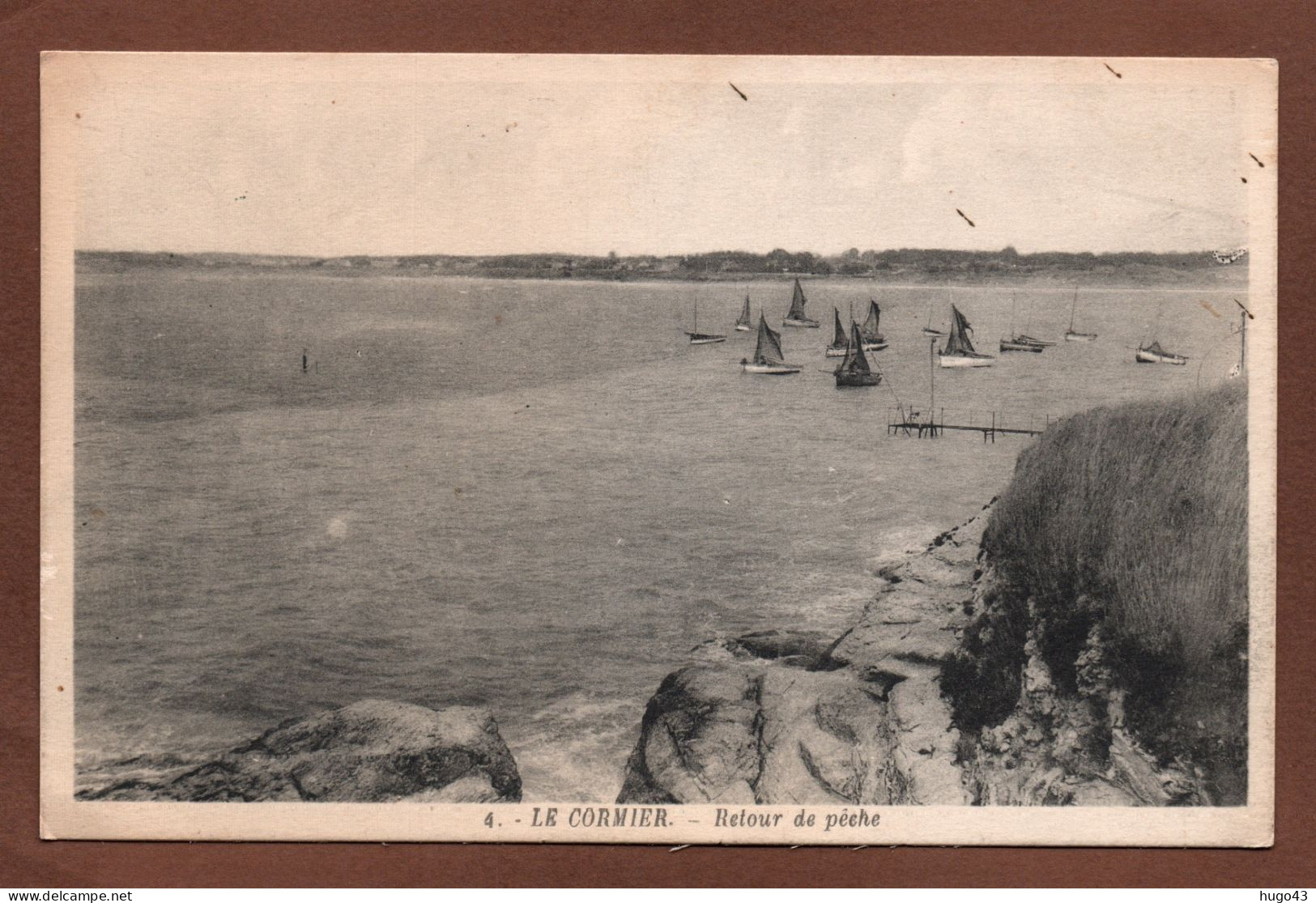 (RECTO / VERSO) LE CORMIER EN 1936 - LA PLAINE SUR MER - N° 4 - RETOUR DE PECHE  - CPA - La-Plaine-sur-Mer