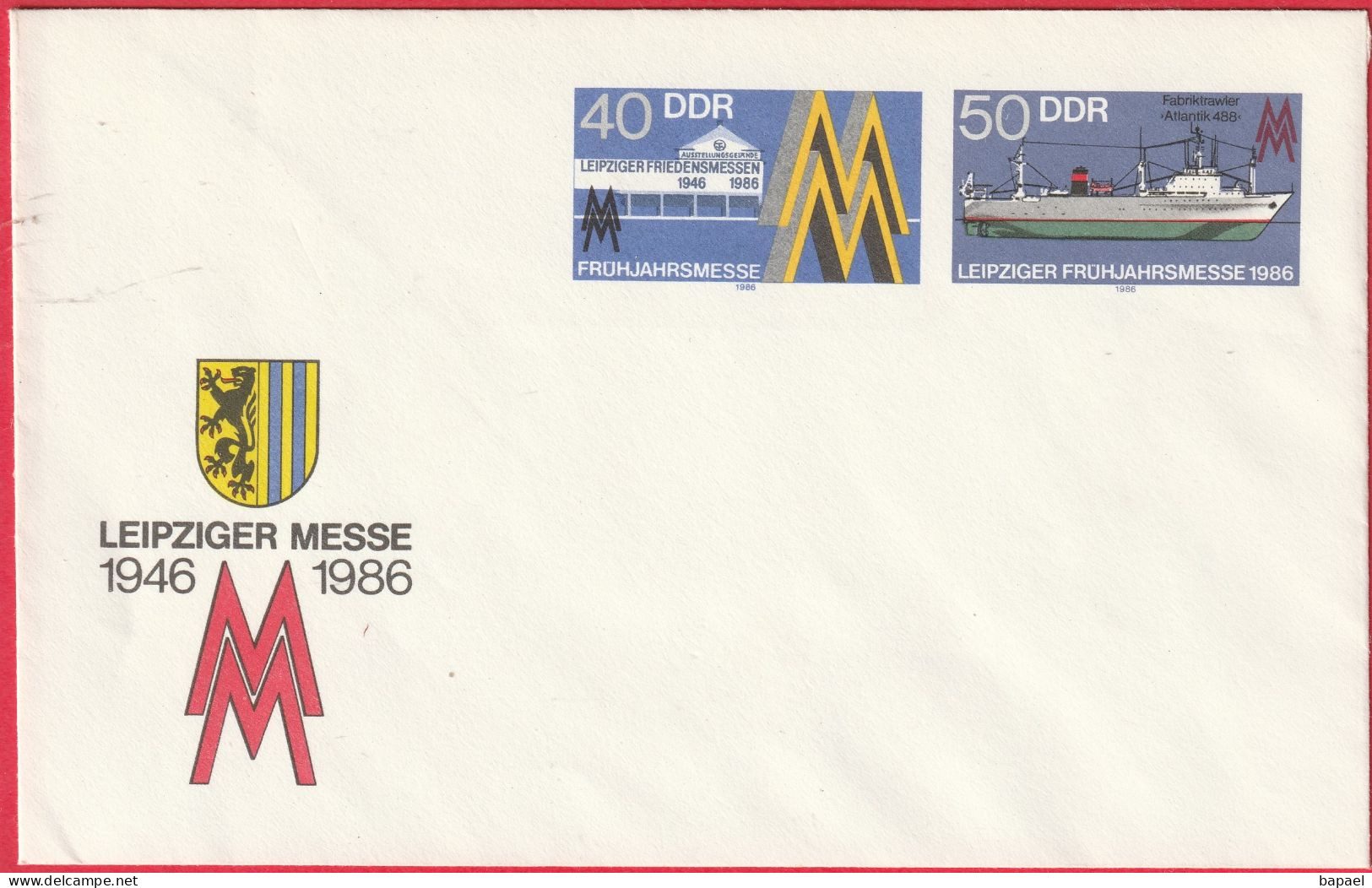 Enveloppe Entier Postal - Allemagne DDR - Foire De Printemps De Leipzig 1986 - Umschläge - Ungebraucht