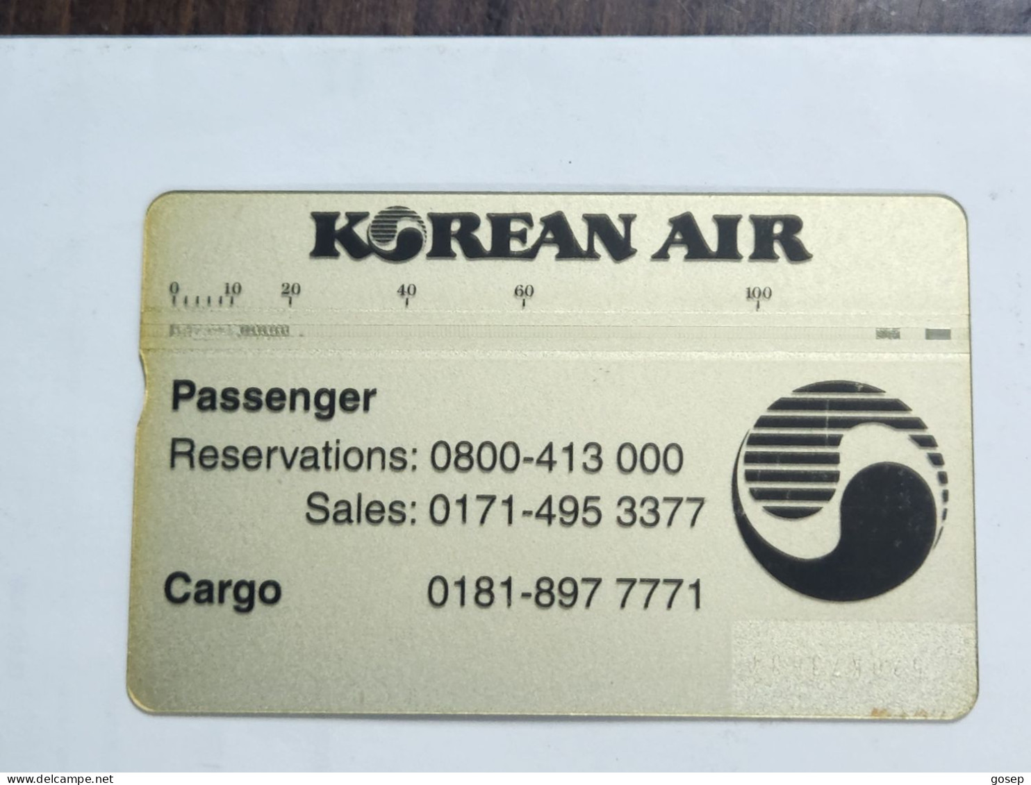 United Kingdom-(BTP375)-KOREAN AIR-(2)-(386)(20units)(520K73634)(tirage-4.005)(price From Cataloge-20.00£-mint) - BT Private