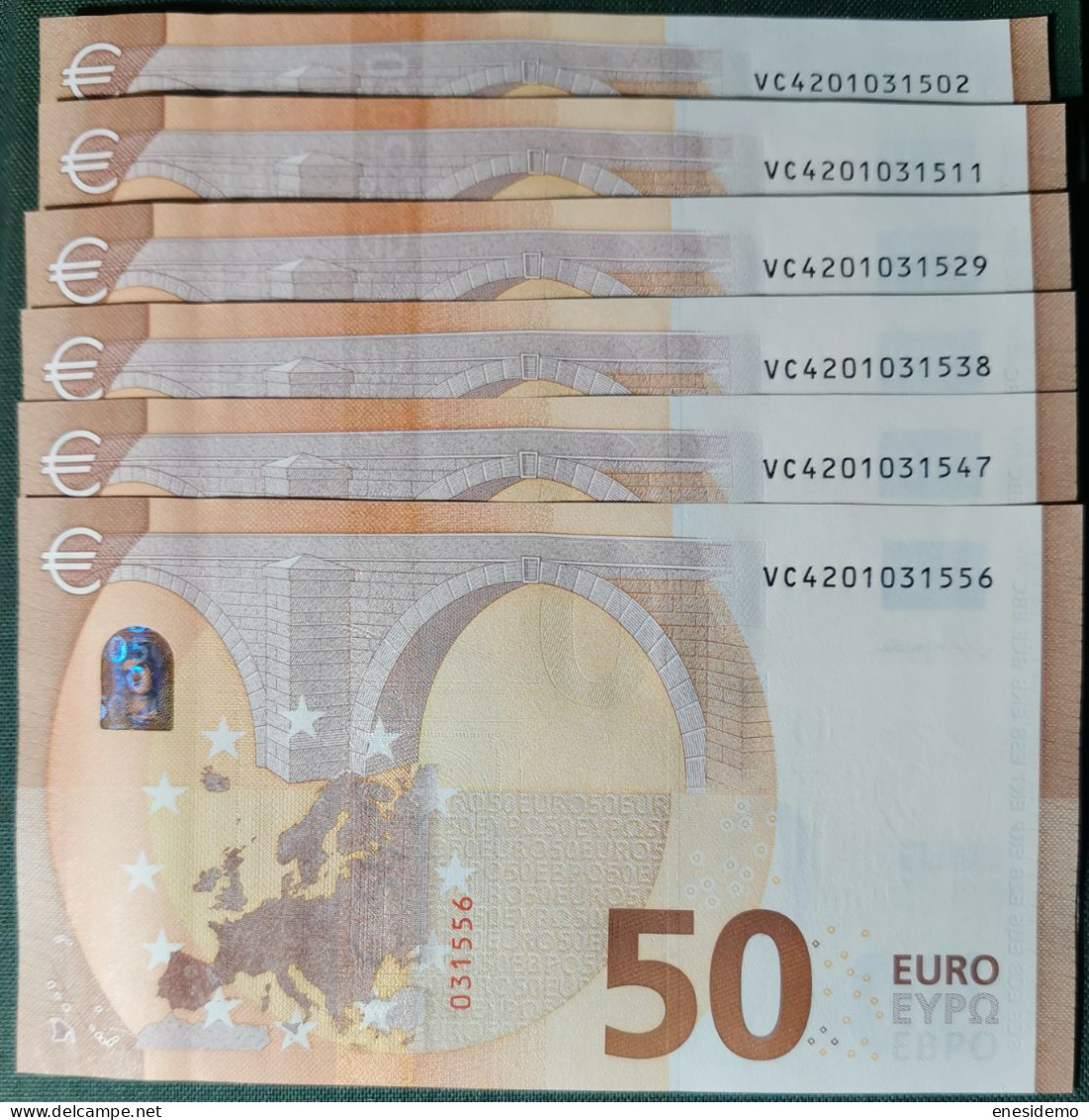 50 EURO SPAIN 2017 LAGARDE V022A4 VC SC FDS UNC. PERFECT - 50 Euro