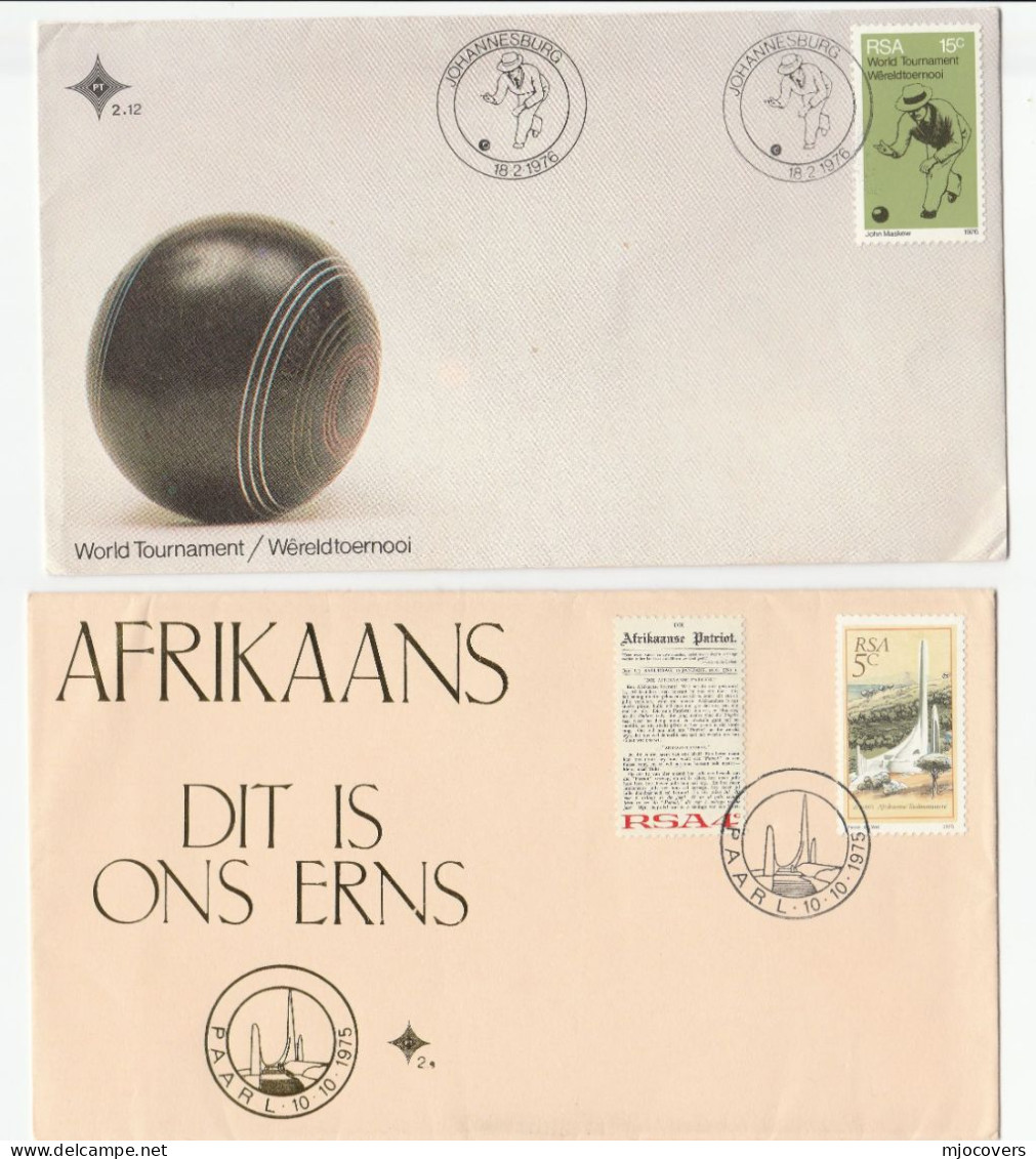 7 FDCs , South Africa (6), SWA (1) FDC cover stamps