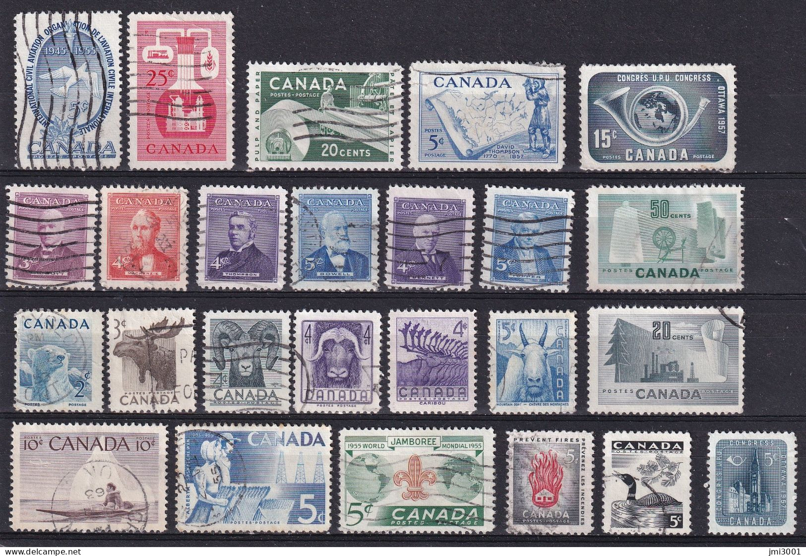 Canada 1952-1959  Lot  °    2 Scans - Gebraucht