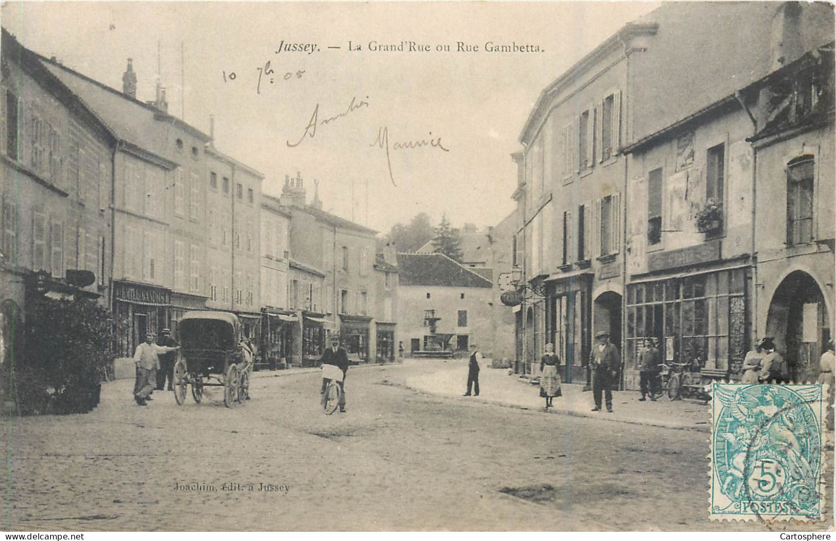 CPA 70 Haute Saône > Jussey La Grand'Rue Ou Rue Gambetta - Jussey