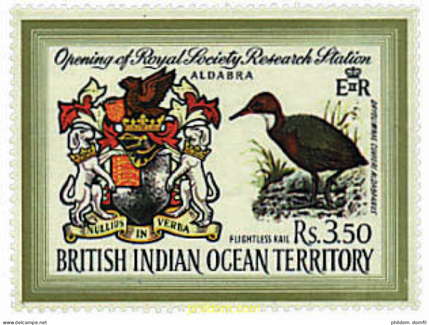 72851 MNH OCEANO INDICO BRITANICO 1971 OBERTURA ESTACION DE INVESTIGACION SOCIEDAD REAL - Territoire Britannique De L'Océan Indien