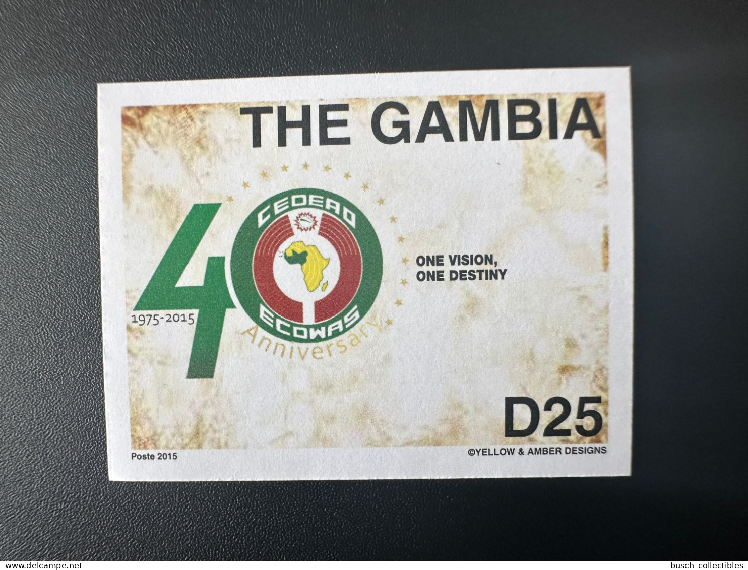 Gambie The Gambia 2015 ND Imperf Emission Commune Joint Issue CEDEAO ECOWAS 40 Ans 40 Years - Gambia (1965-...)