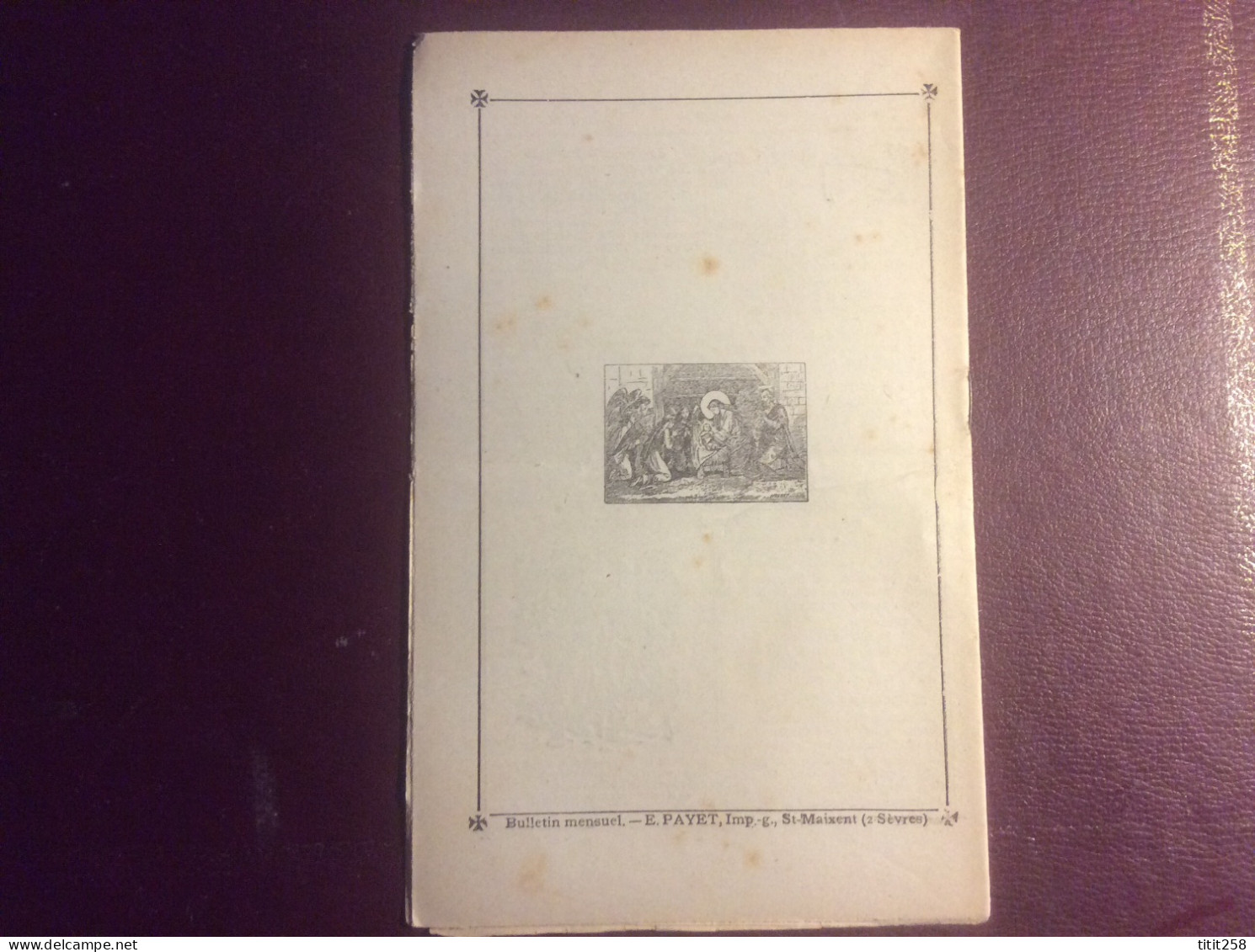 Bulletin Paroissial GERGY 71 ( Chalon Sur Saône ) Décembre 1911 - Bourgogne