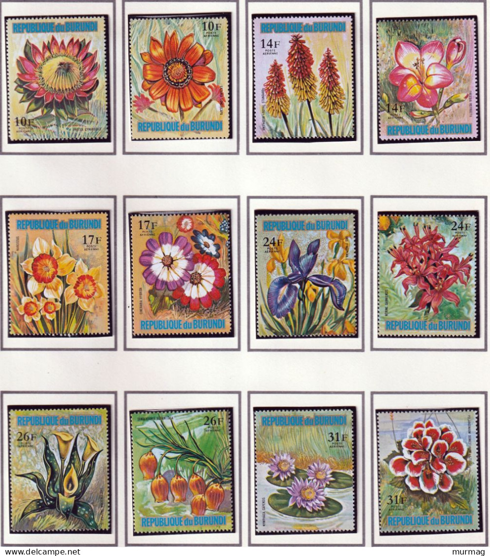 BURUNDI - Fleurs, Flowers, Iris, Narcisse, Lis, Nymphés - 1973 - MNH - Unused Stamps