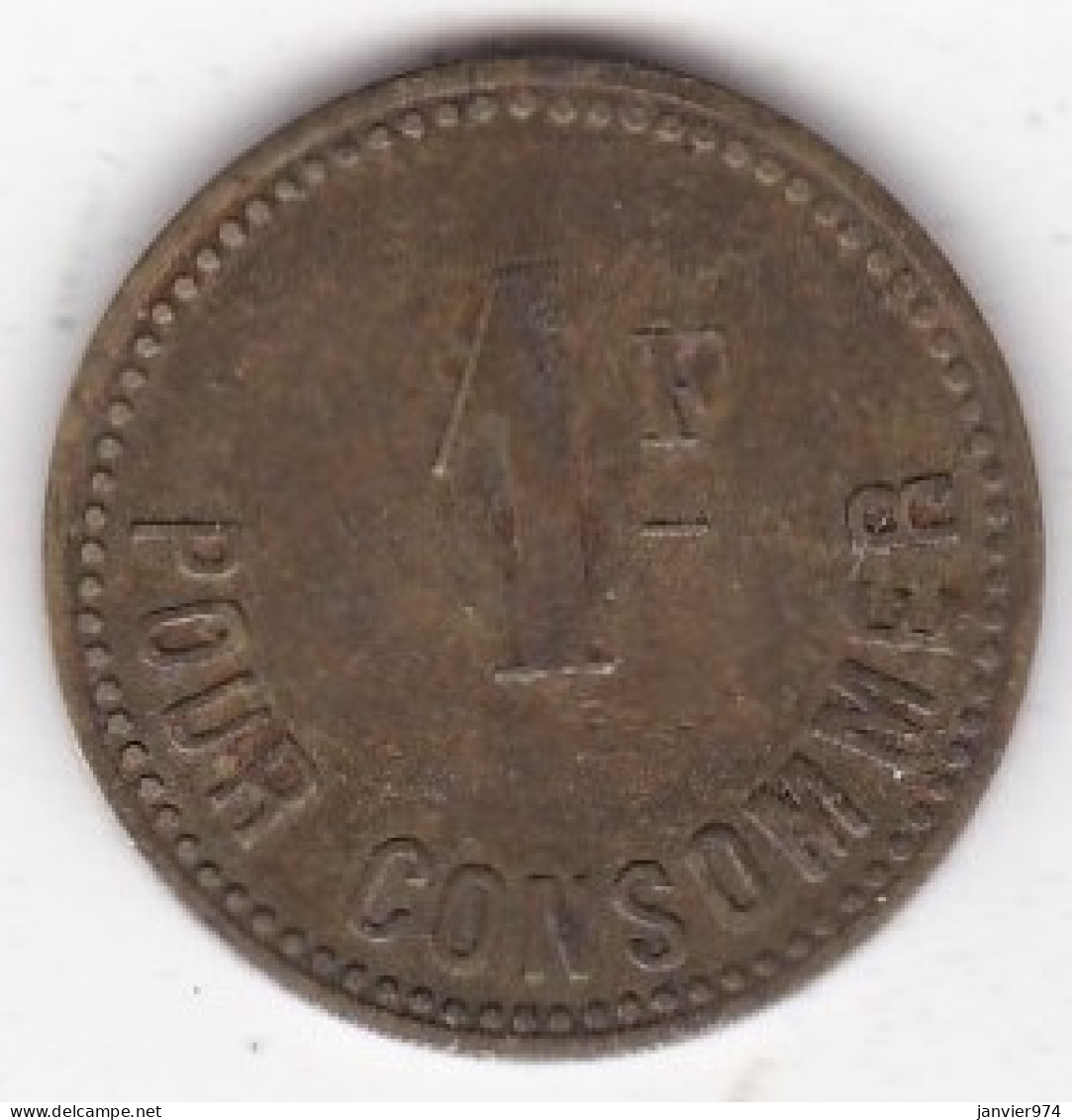 14. Calvados . Au Lido Caen, 1 Franc . Maes Propriétaire Du Dancing , Jeton En Laiton - Notgeld